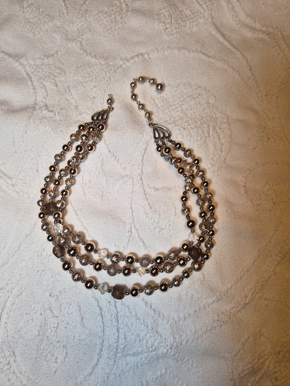 Vintage Necklace Japan Marked Gold Tone Beaded Beads No Closure Clasp Craft DIY